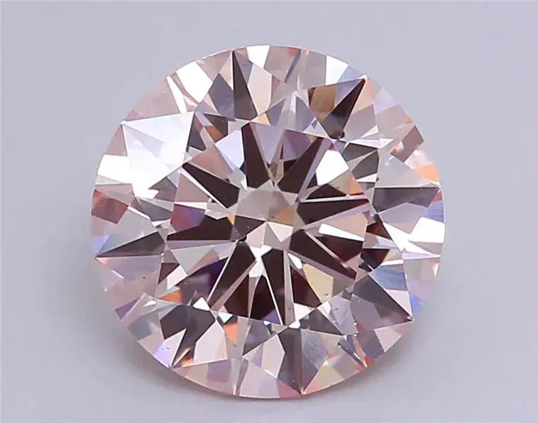 4.10ct round lab grown diamond (colour light pink, clarity vs2, cut id, igi certified) - ag & co jewellery