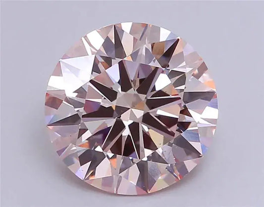 4.10ct Round Lab Grown Diamond (Colour Light Pink, Clarity VS2, Cut ID, IGI Certified) - AG & CO Jewellery