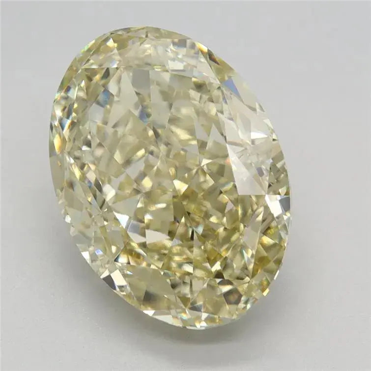4.12ct oval lab grown diamond (colour fancy yellow, clarity vvs2, igi certified)
