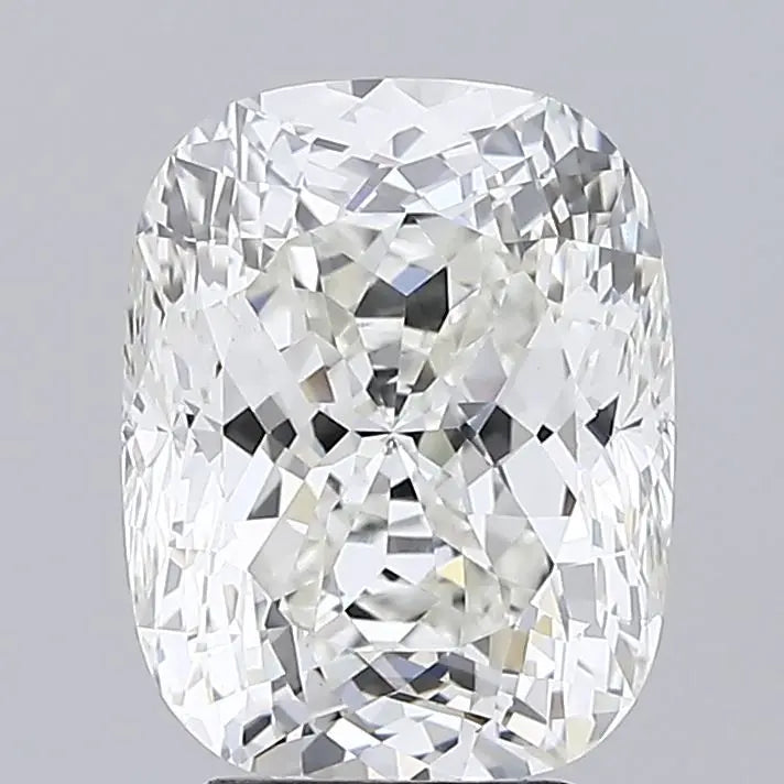 4.14 carat f-vvs2 cushion lab diamond