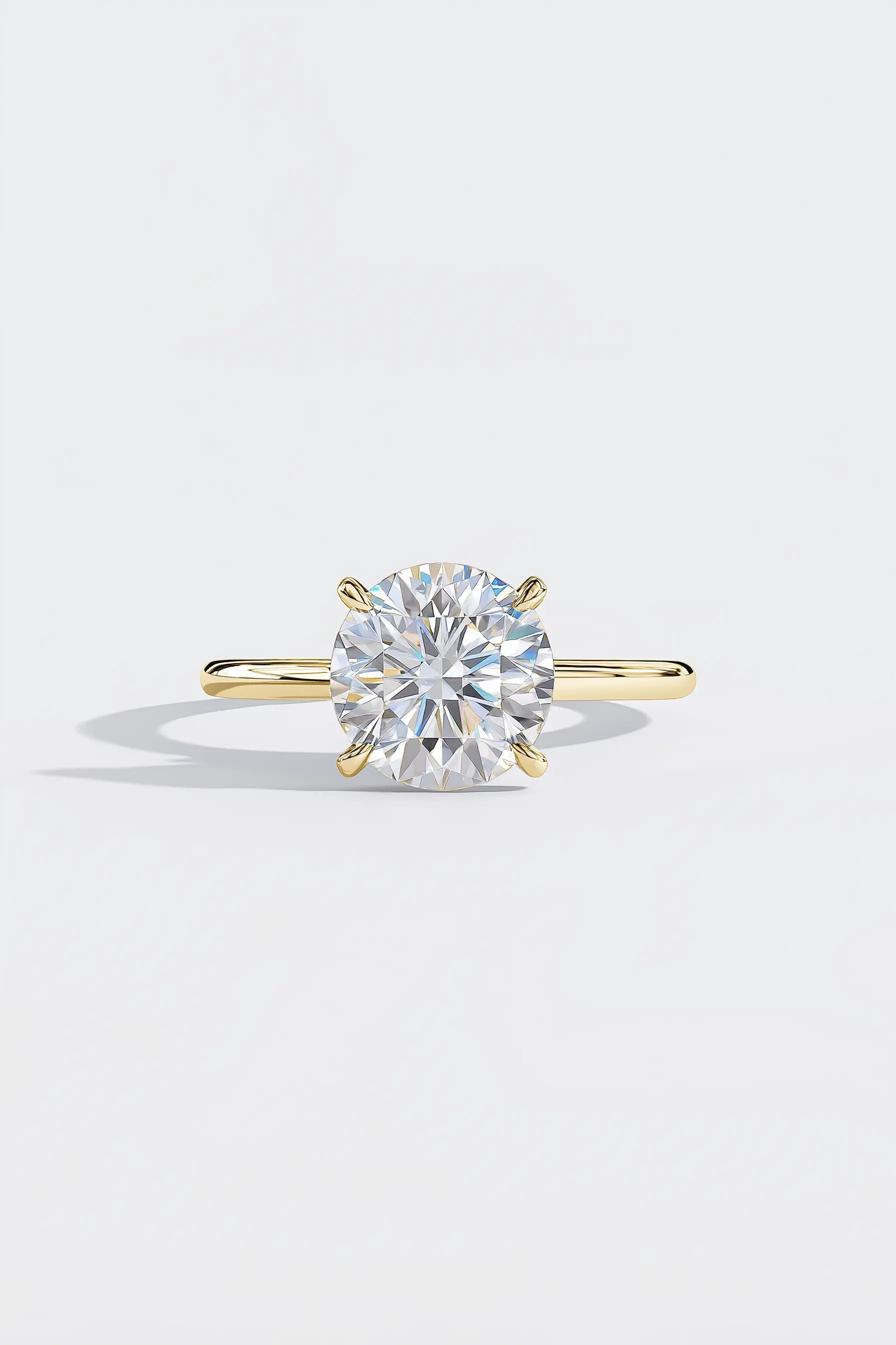 4.54ct IGI Certified Round Lab Grown Diamond Engagement Ring in 14K Yellow Gold AG & CO Jewellery