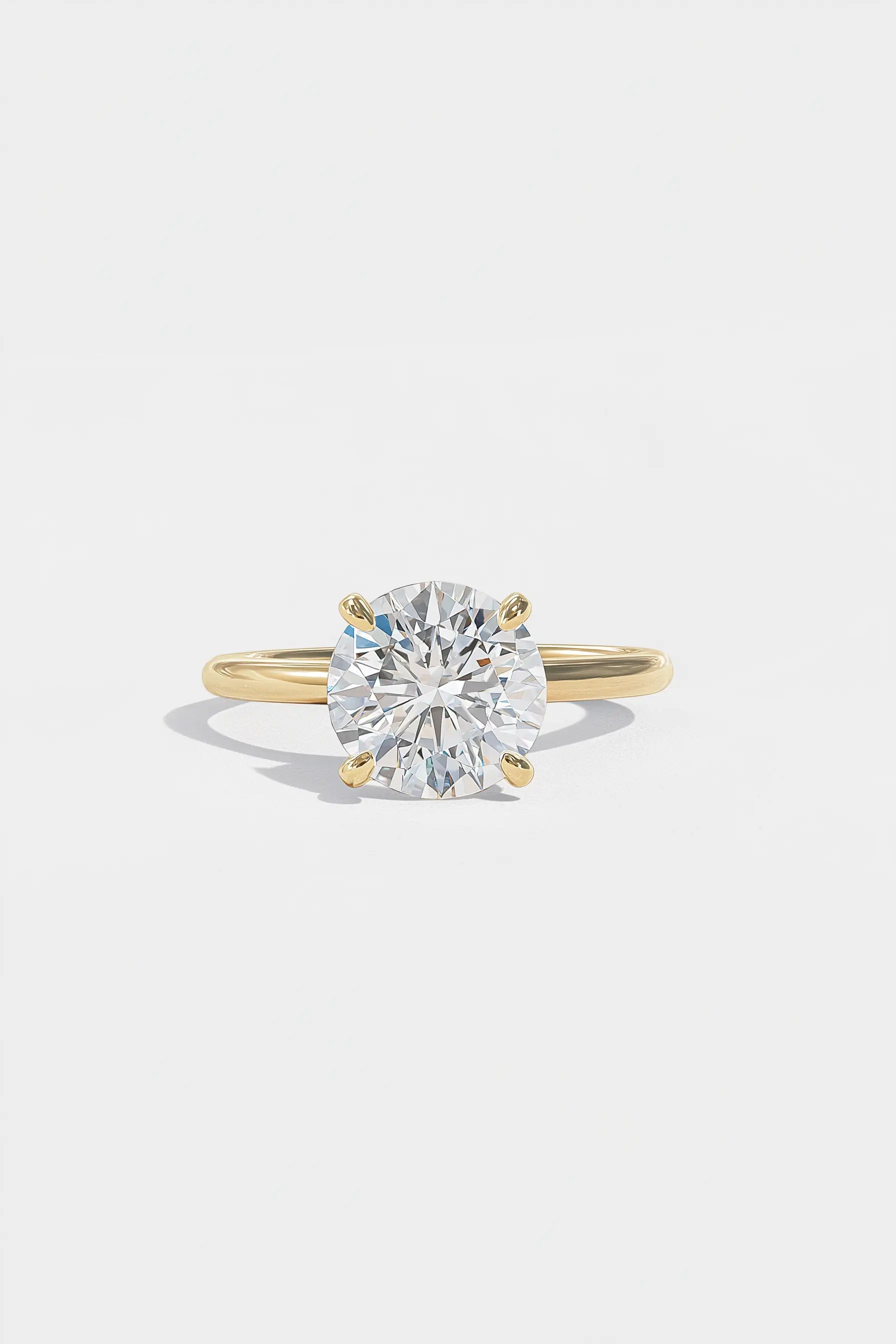 4.54ct IGI Certified Round Lab Grown Diamond Engagement Ring in 14K Yellow Gold AG & CO Jewellery
