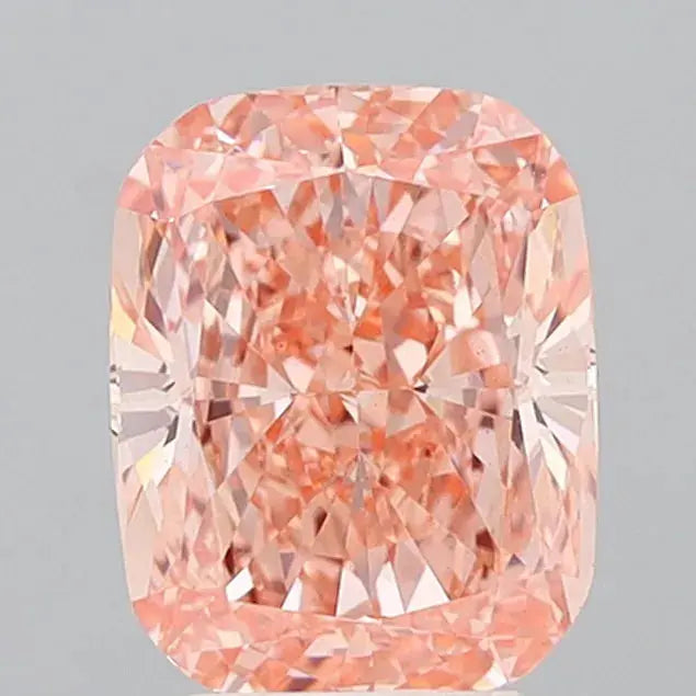 4.58ct Cushion modified Lab Grown Diamond (Colour Fancy Intense Pink Orange, Clarity VS1, IGI Certified) - AG & CO Jewellery