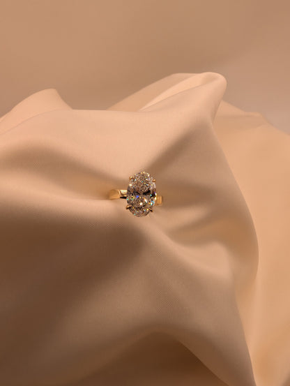 4.60CT Oval Solitaire With Hidden Halo AG & CO Jewellery