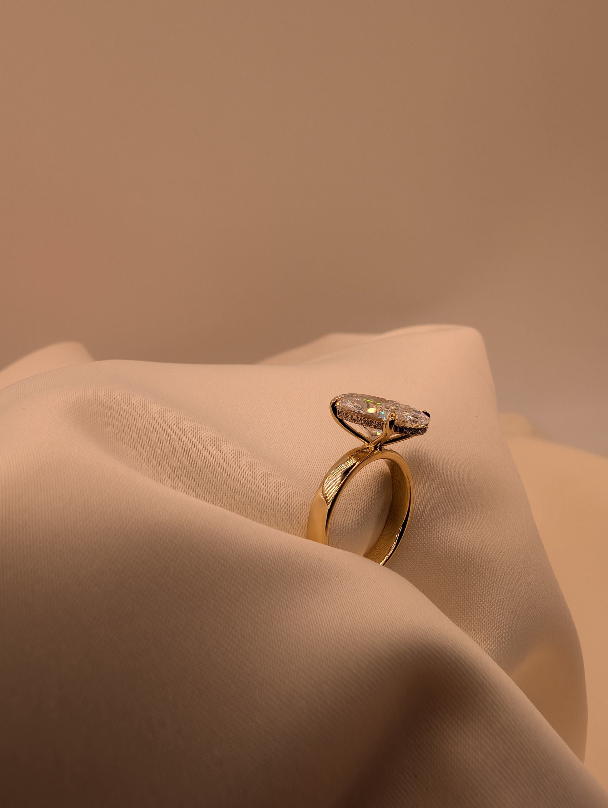 4.60CT Oval Solitaire With Hidden Halo AG & CO Jewellery