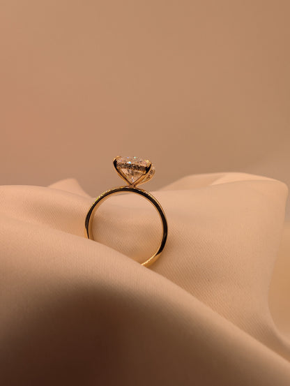 4.60CT Oval Solitaire With Hidden Halo AG & CO Jewellery