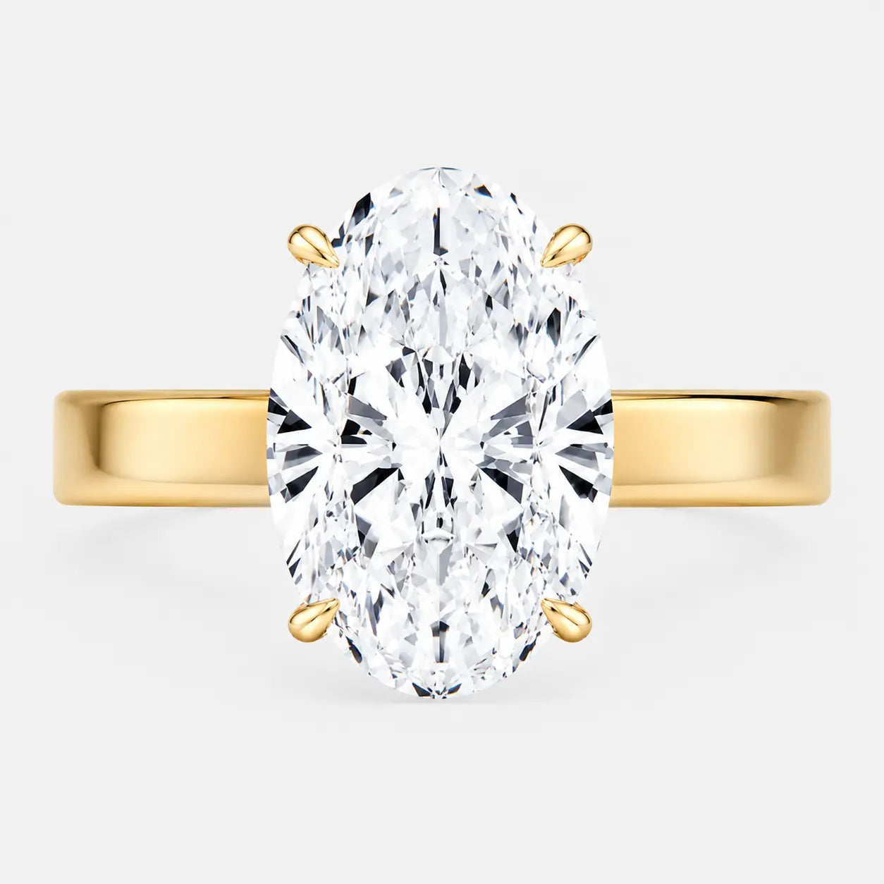 4.60ct Oval Solitaire Lab Diamond Ring with Hidden Halo AG & CO Jewellery