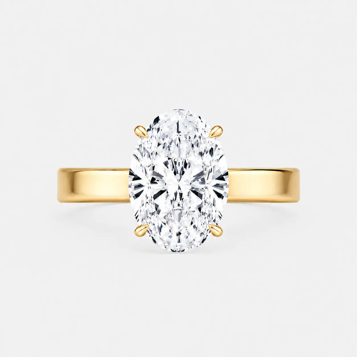 4.60ct Oval Solitaire Lab Diamond Ring with Hidden Halo AG & CO Jewellery