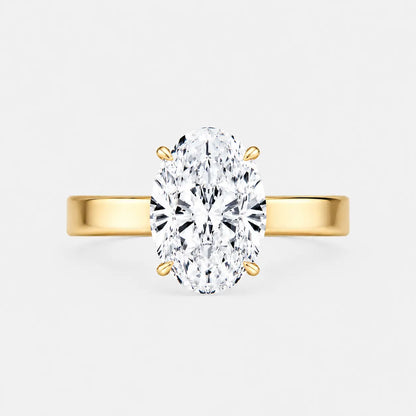 4.60ct Oval Solitaire Lab Diamond Ring with Hidden Halo AG & CO Jewellery