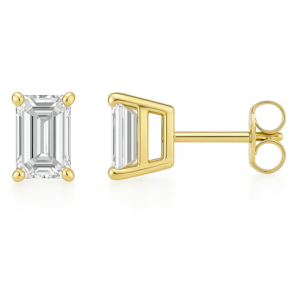 4-prong lab grown diamond stud earrings 0.50-6.00 carat diamond studs 14k solid gold igi certified ag & co jewellery