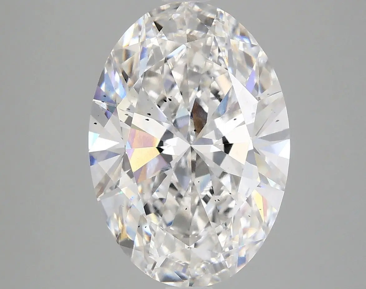 5.00 carat e-si1 oval lab diamond