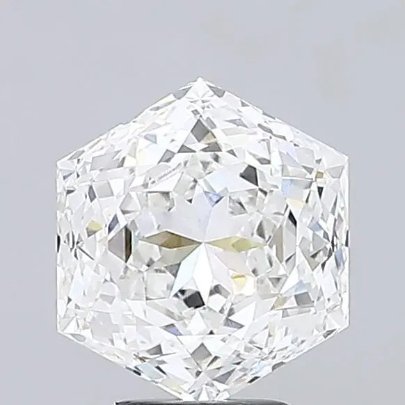 5.28ct portuguese cut hexagon diamond f vvs2 excellent ag & co jewellery