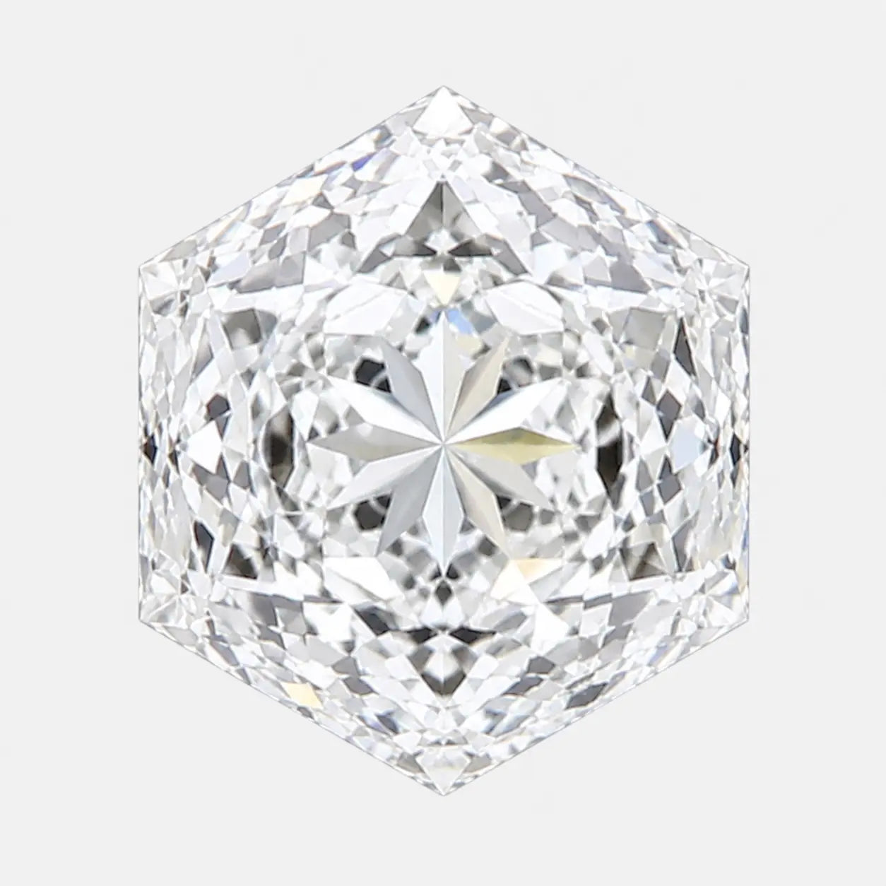 5.28ct portuguese cut hexagon diamond f vvs2 excellent ag & co jewellery