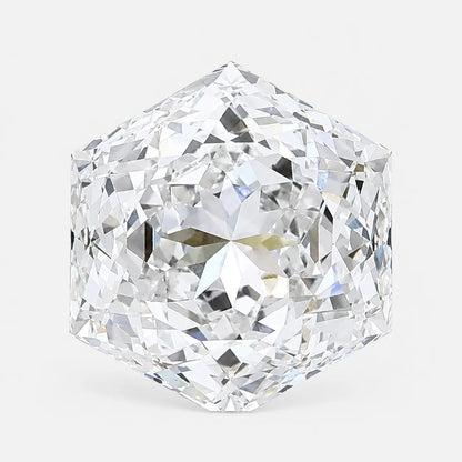 5.28ct Portuguese Cut Hexagon Diamond F VVS2 Excellent AG & CO Jewellery