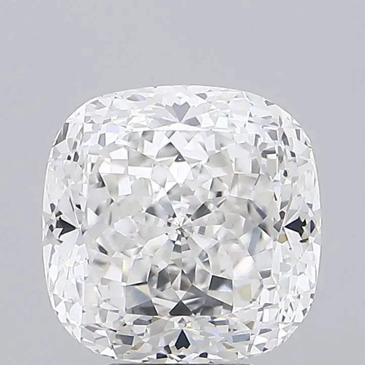 5.38 carat f-vvs2 cushion lab diamond
