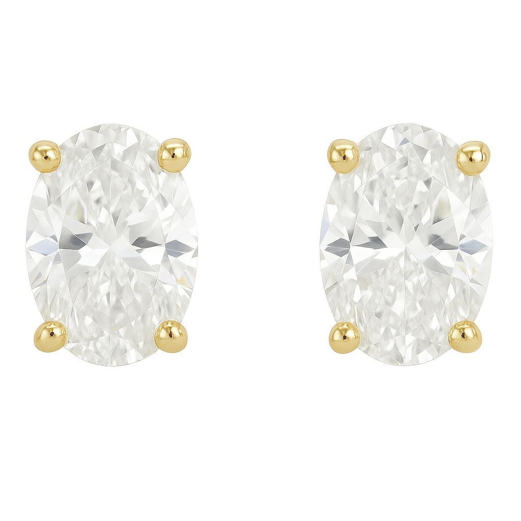 4-Prong Lab Grown Diamond Stud Earrings 0.50-6.00 carat Diamond Studs 14K Solid Gold IGI certified AG & CO Jewellery