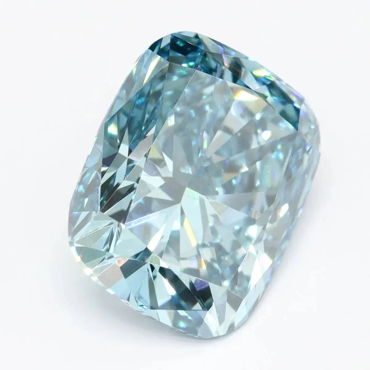 3.04ct Elongated Cushion brilliant Lab Grown Diamond (Colour Fancy Vivid Blue, Clarity VS1, IGI Certified) - AG & CO Jewellery