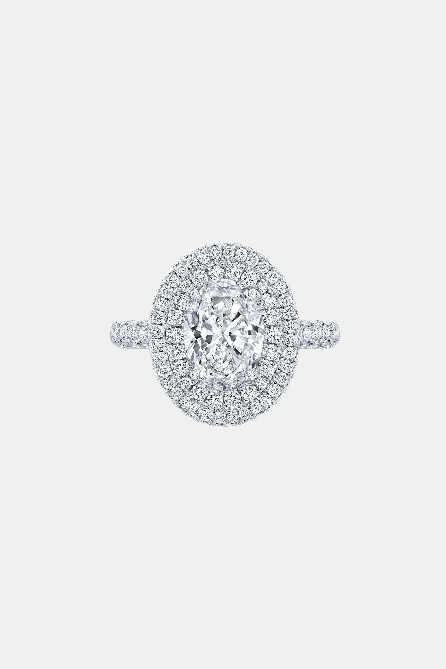 cassia – oval cut double halo engagement ring setting in white gold ag & co jewellery