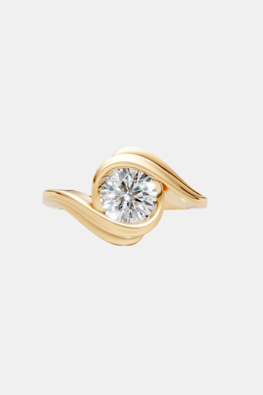 ELYSIA -  Sculptural Bypass Diamond Ring AG & CO Jewellery