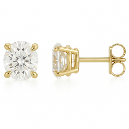 4-Prong Lab Grown Diamond Stud Earrings 0.50-6.00 carat Diamond Studs 14K Solid Gold IGI certified AG & CO Jewellery