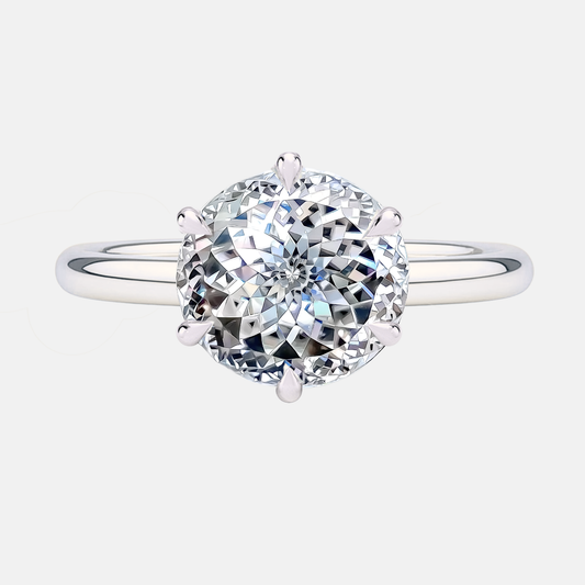 6 Prong Portuguese Cut Diamond Engagement Ring AG & CO Jewellery
