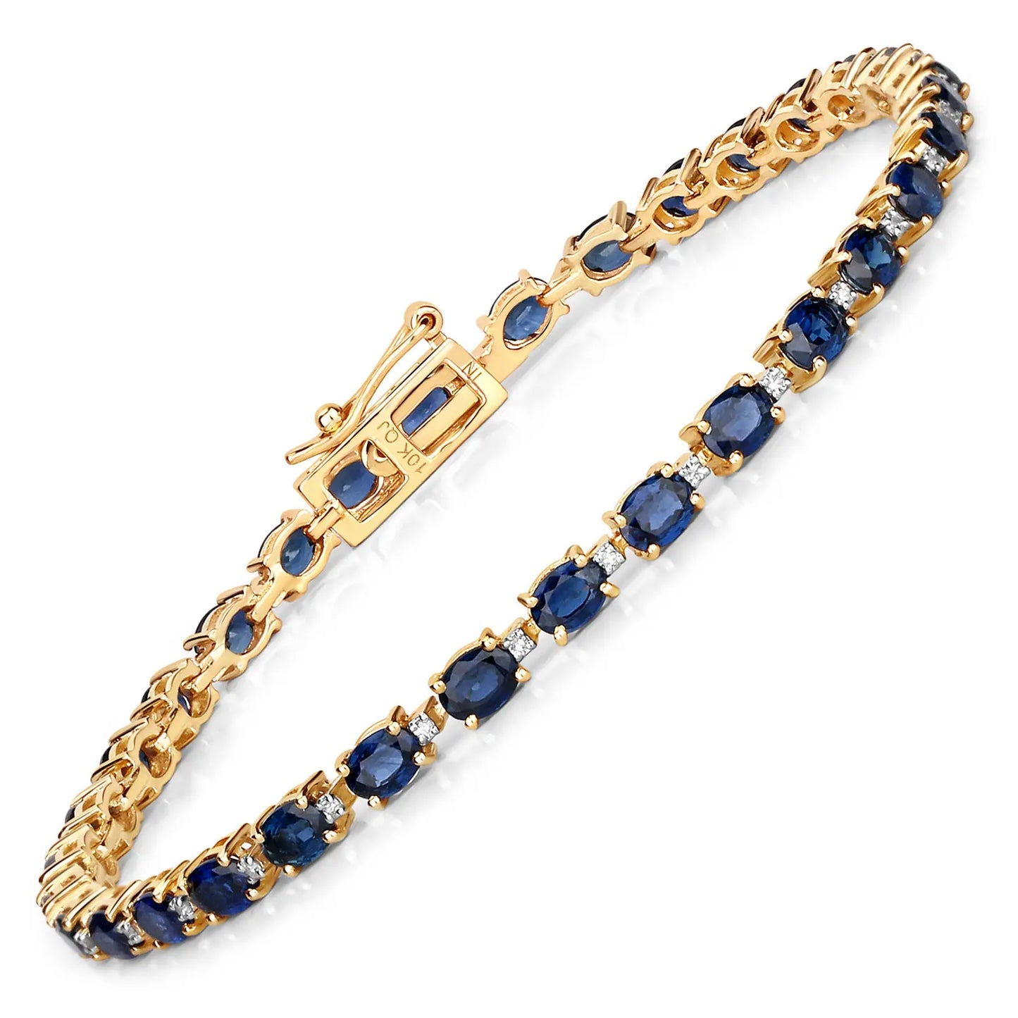 6.25ct natural blue sapphire and diamond bracelet ag & co jewellery