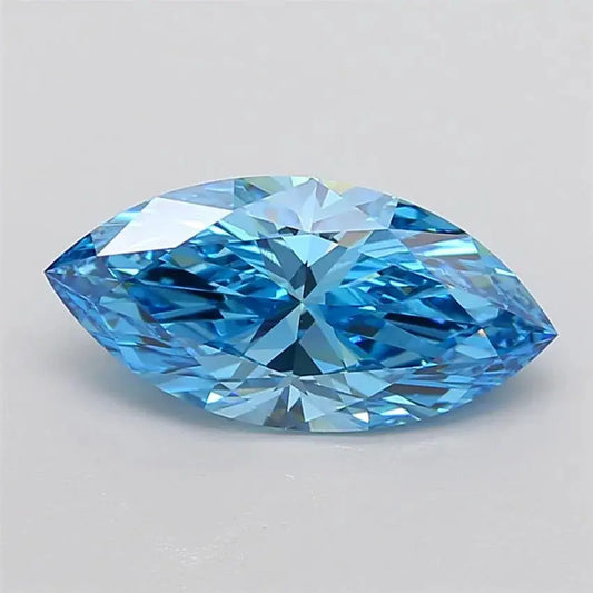 4.08ct Marquise Lab Grown Diamond (Colour Fancy Vivid Blue, Clarity VVS2, IGI Certified) - AG & CO Jewellery
