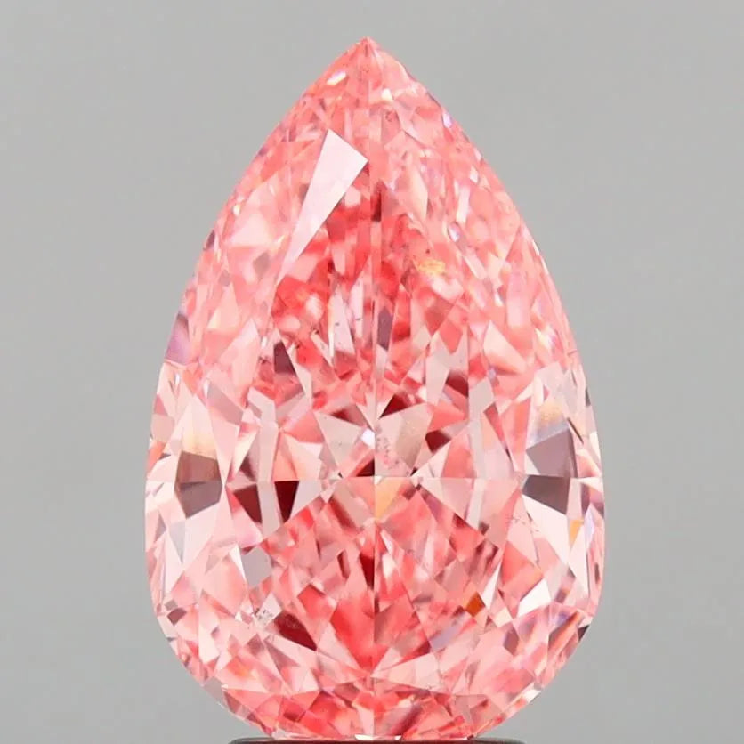 3.07ct Pear Lab Grown Diamond (Colour Fancy Vivid Pink, Clarity VS2, IGI Certified) AG & CO Jewellery