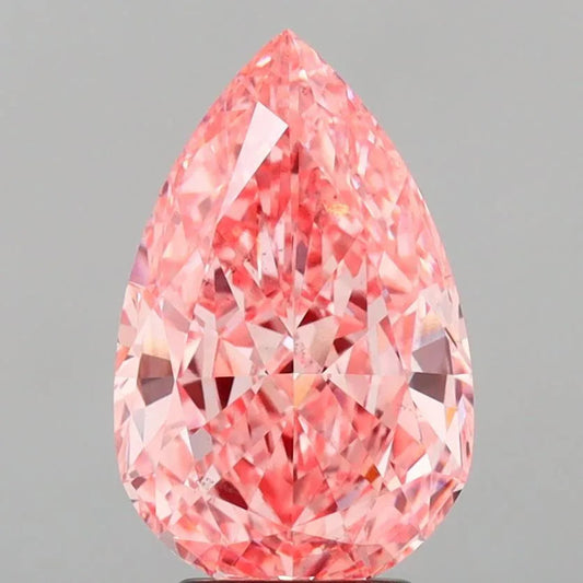 3.07ct Pear Lab Grown Diamond (Colour Fancy Vivid Pink, Clarity VS2, IGI Certified) AG & CO Jewellery