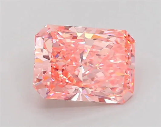 3.96ct Radiant Lab Grown Diamond (Colour Fancy Vivid Pink, Clarity VS2, IGI Certified) - AG & CO Jewellery