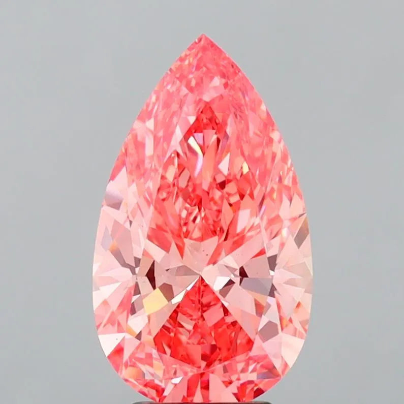 3.59ct pear lab grown diamond (colour fancy vivid pink, clarity vs1, igi certified) ag & co jewellery