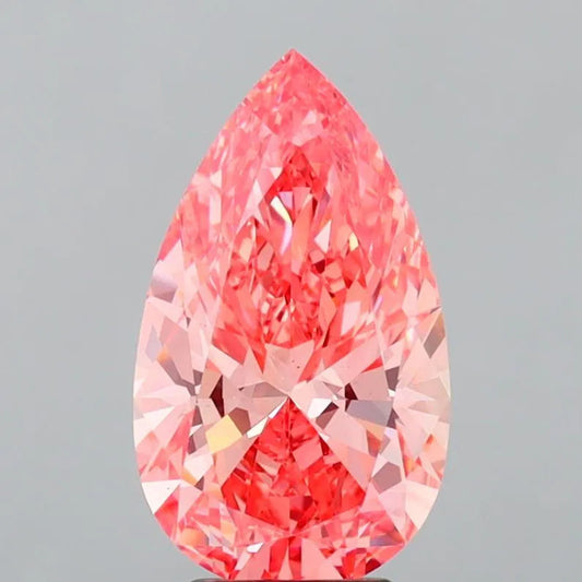 3.59ct Pear Lab Grown Diamond (Colour Fancy Vivid Pink, Clarity VS1, IGI Certified) AG & CO Jewellery
