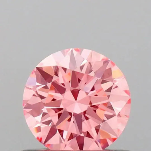 0.50ct Round Lab Grown Diamond (Colour Fancy Vivid Pink, Clarity VVS2, Cut ID, IGI Certified) - AG & CO Jewellery