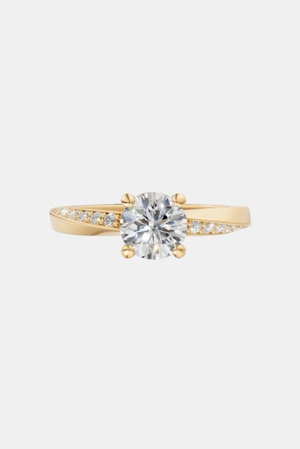 LORELEI – Tapered Pavé Solitaire Engagement Ring Setting AG & CO Jewellery