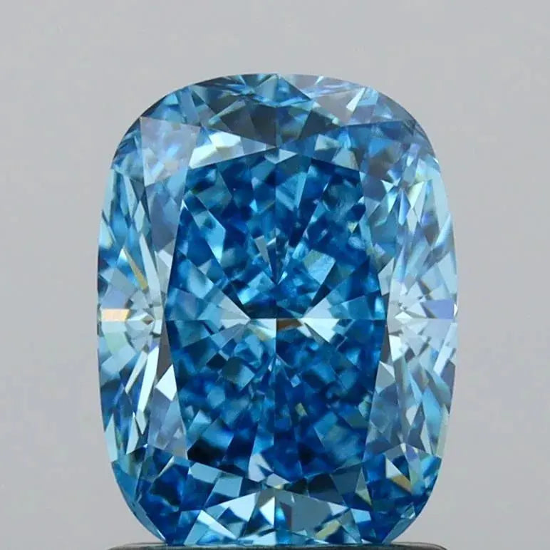 1.62ct elongated cushion brilliant lab grown diamond (colour fancy vivid blue, clarity vvs2, igi certified) - ag & co jewellery