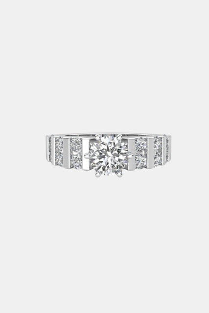 SERENA – Round Solitaire with Channel Set Diamond Band AG & CO Jewellery