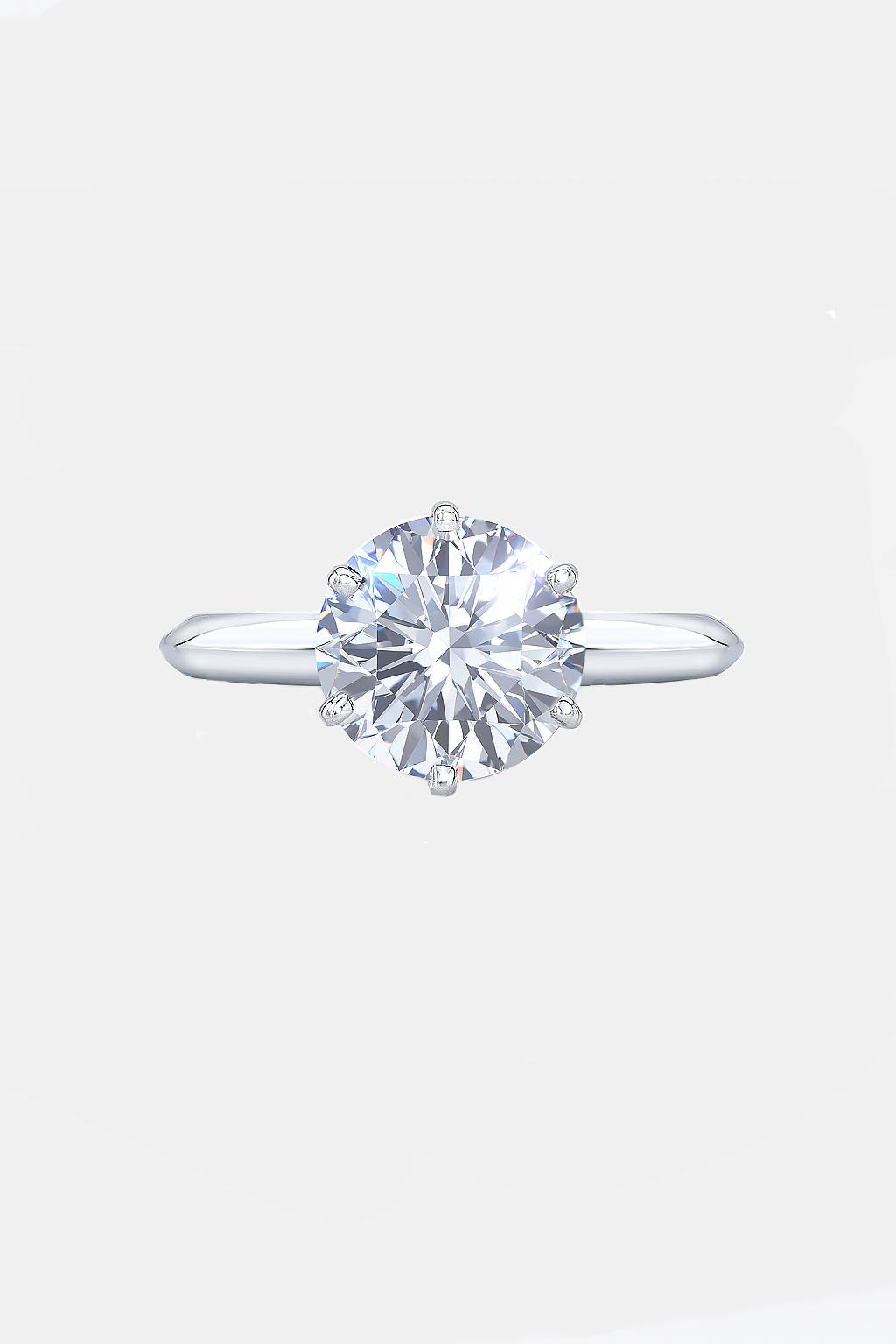 4.00 Carat 6 Claw Round Solitaire Engagement Ring - Lab Grown Diamond - 14K Gold AG & CO Jewellery