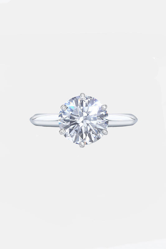 4.00 Carat 6 Claw Round Solitaire Engagement Ring - Lab Grown Diamond - 14K Gold AG & CO Jewellery