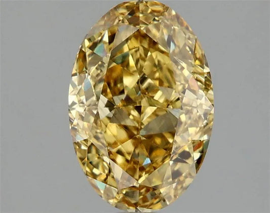 2.03ct Oval Lab Grown Diamond (Colour Fancy Vivid Yellow, Clarity VS2, IGI Certified) AG & CO Jewellery