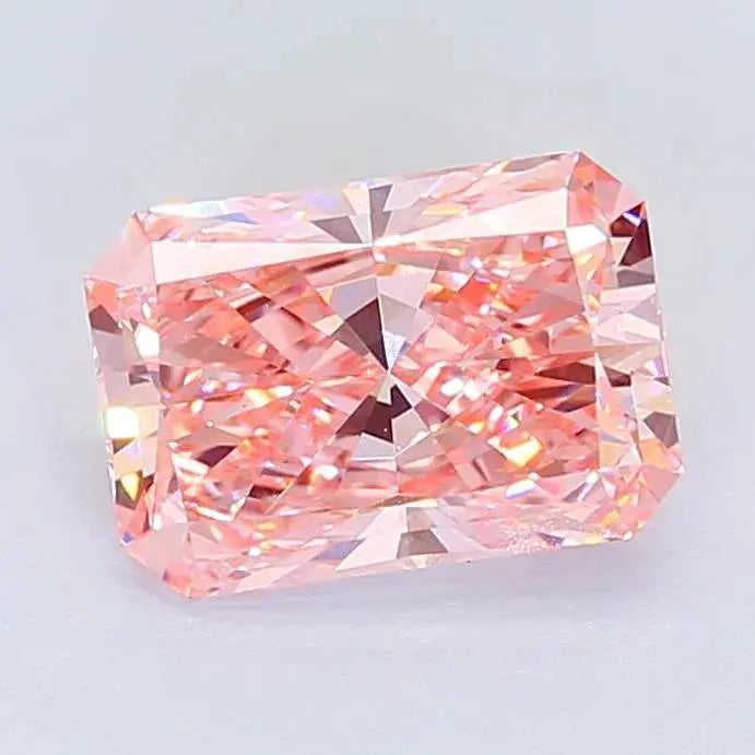 2.84ct radiant lab grown diamond (colour fancy vivid pink, clarity vvs2, igi certified) - ag & co jewellery