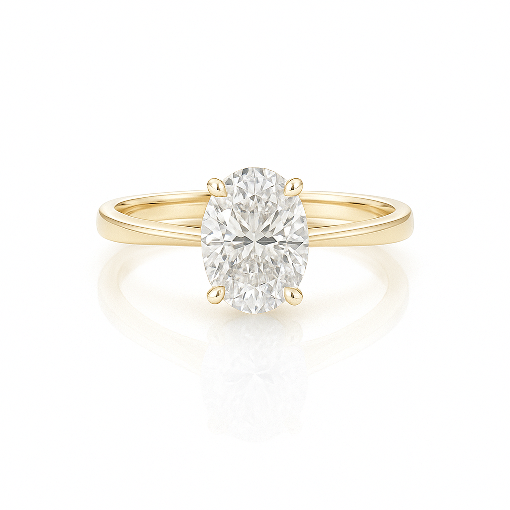analise - oval solitaire cathedral engagement ring ag & co jewellery