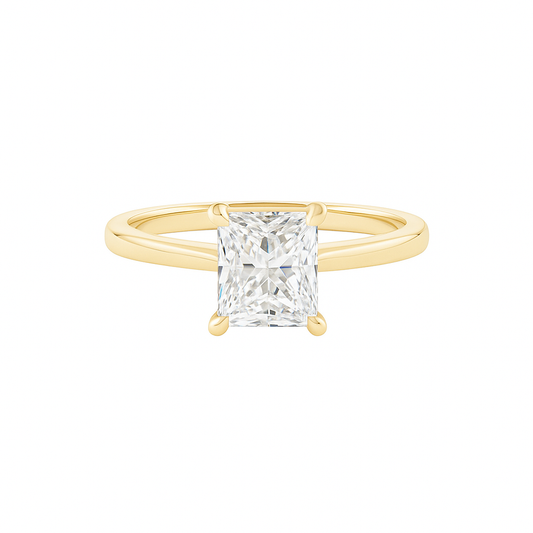 Analisa - 4 Claw Princess Solitaire Diamond Engagement Ring