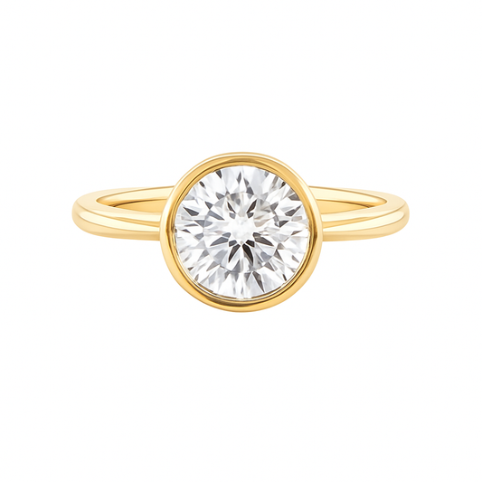 Brooke Bezel Round Solitaire Engagement Ring Setting