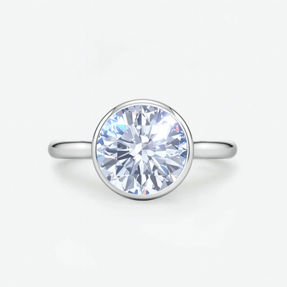 Bezel Solitaire Diamond Engagement Ring AG & CO Jewellery