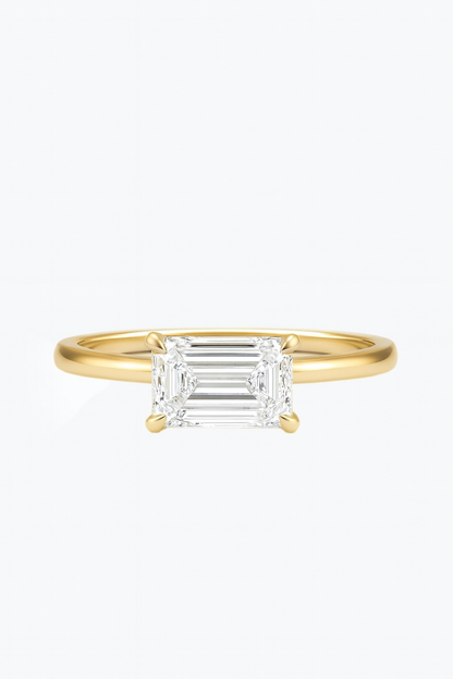 HARRIET - East West Emerald Solitaire AG & CO Jewellery