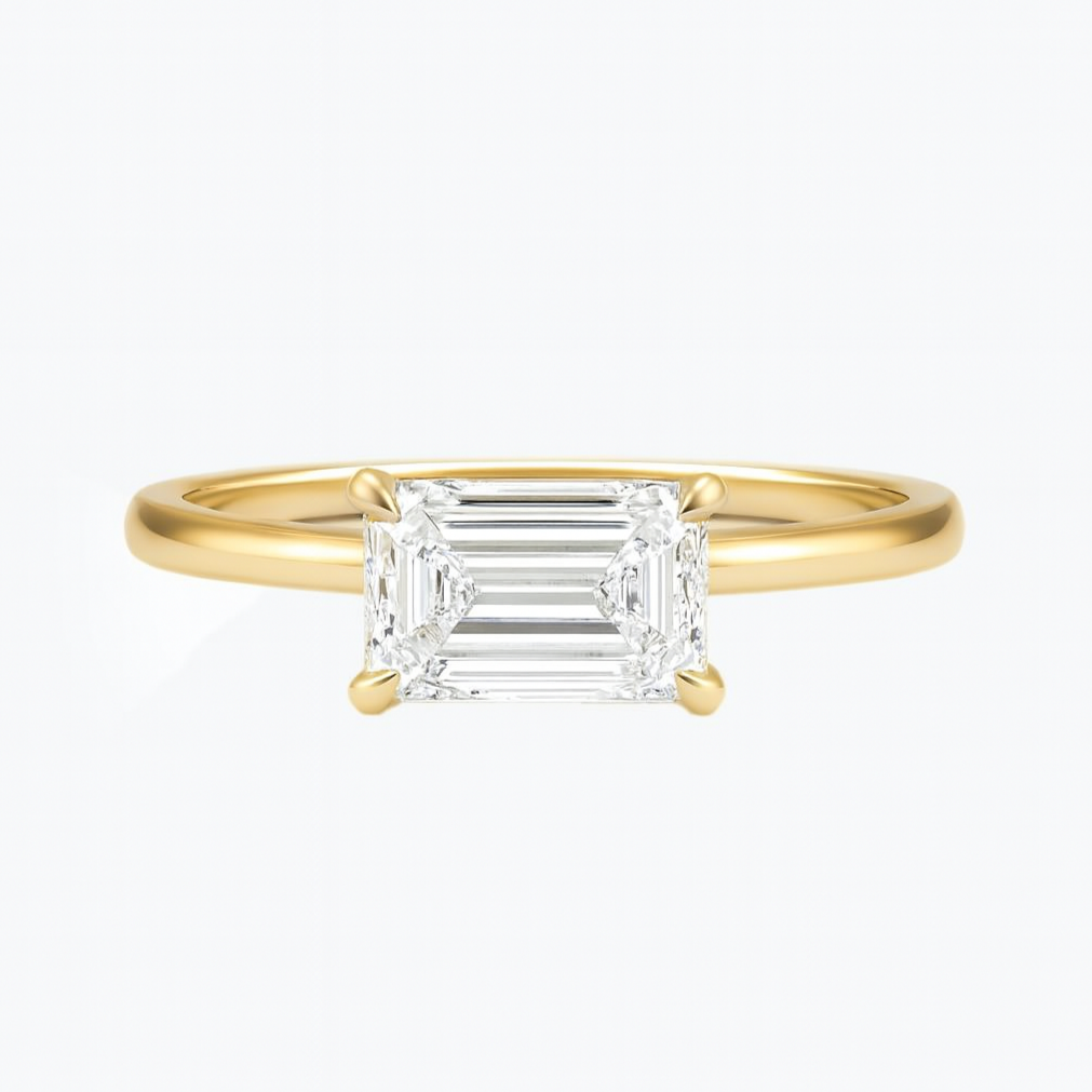HARRIET - East West Emerald Solitaire AG & CO Jewellery