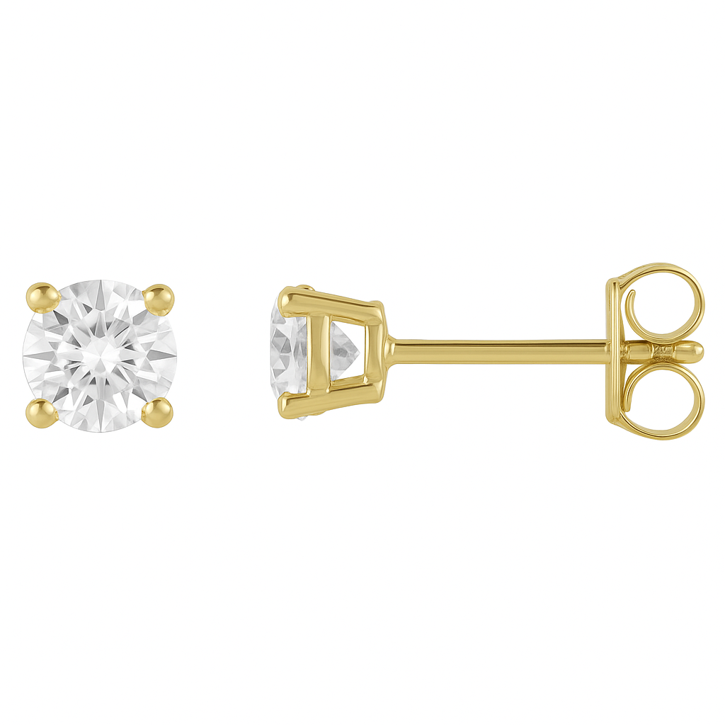 4-Prong Lab Grown Diamond Stud Earrings 0.50-6.00 carat Diamond Studs 14K Solid Gold IGI certified AG & CO Jewellery