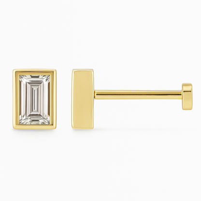 Bezel Stud Earrings 0.50-6.00 carat Lab Grown Diamond Studs 14K Solid Gold IGI certified AG & CO Jewellery