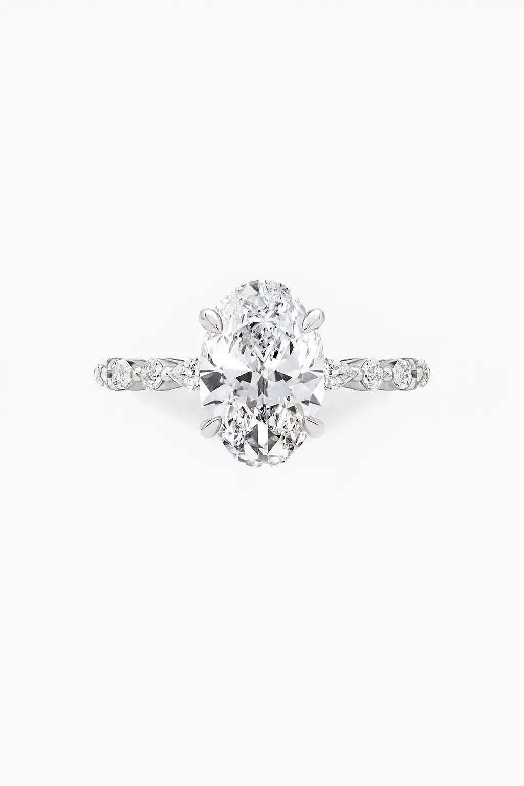 adelina - oval diamond engagement ring with marquise & round band accents ag & co jewellery