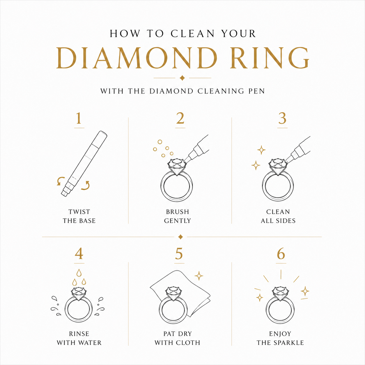 AG & CO Diamond Ring Cleaning Pen Brush AG & CO Jewellery